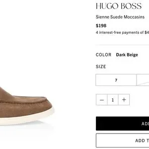 Hugo Boss | Shoes | Hugo Boss Sienne Suede Moccassin Shoes  display picture 2